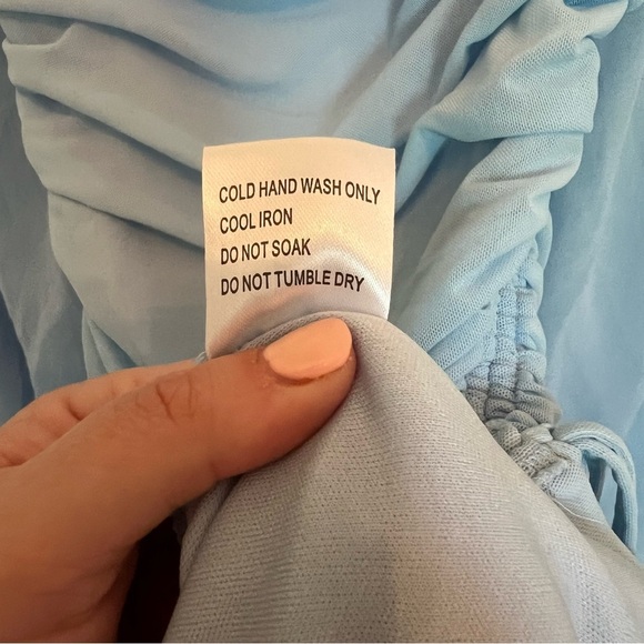 Hello Molly Bodycon Baby Blue Mini Dress Small - Picture 7 of 10